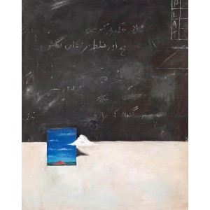 Agha Jandan, 36 x 48 Inch, Acrylic on Canvas, Modern Art Painting, AC-AGJD-008